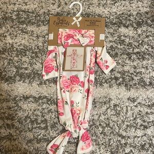 0-3 month girl headband and gown